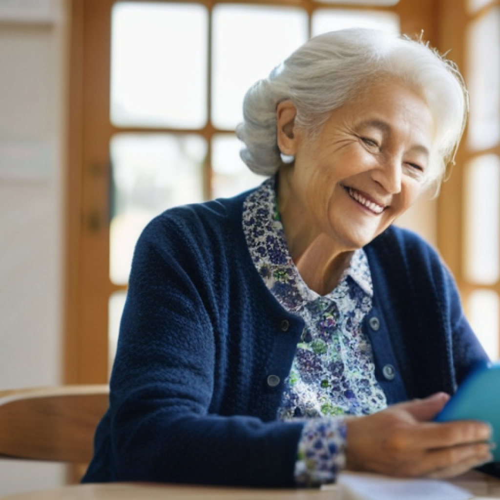 사회복지사와 커뮤니티 네트워크 - **Digital Inclusion and Connection at a Community Center**
    "A heartwarming and bright scene insi...