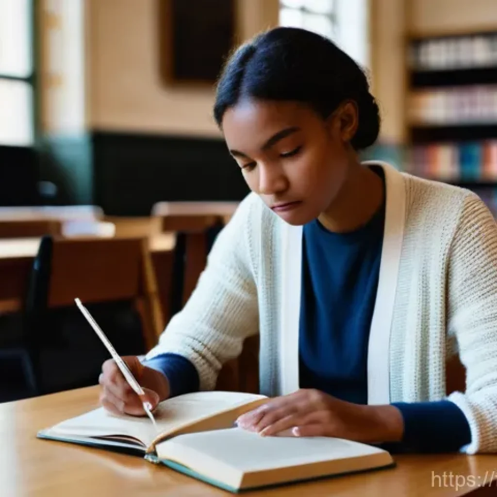 사회복지사 자격증 취득 방법 - **Prompt:** A focused and determined young female student, approximately 20-22 years old, sits at a ...