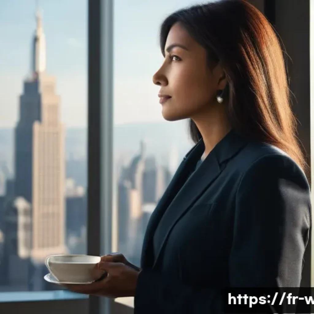 사회복지사 이직 이유 분석 - **Prompt 1: Reflective Professional Seeking Balance**
"A thoughtful professional, a woman in her...