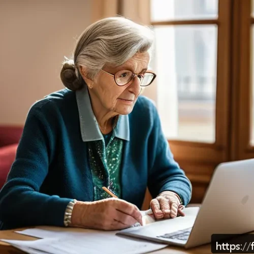사회복지사 자격증 취득 동기 부여 - A compassionate social worker attentively listening to an elderly French woman in a cozy living room...